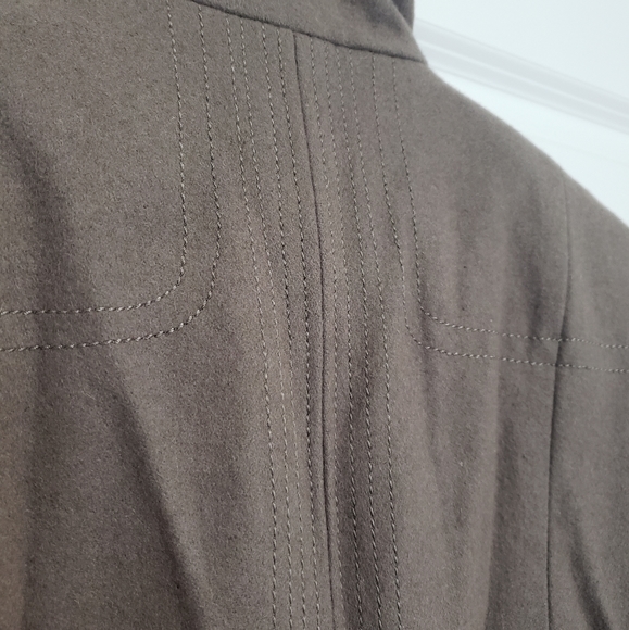 Kenneth Cole Beige Wool-blend Button down Coat Jacket Medium - Picture 4 of 12